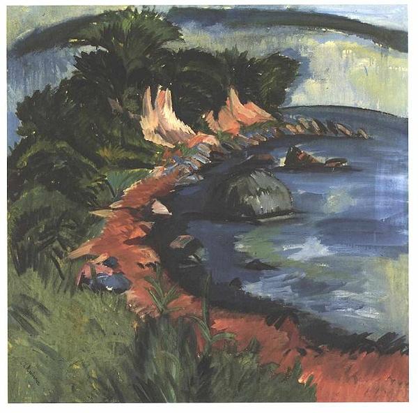 Ernst Ludwig Kirchner Coast of Fehmarn Sweden oil painting art